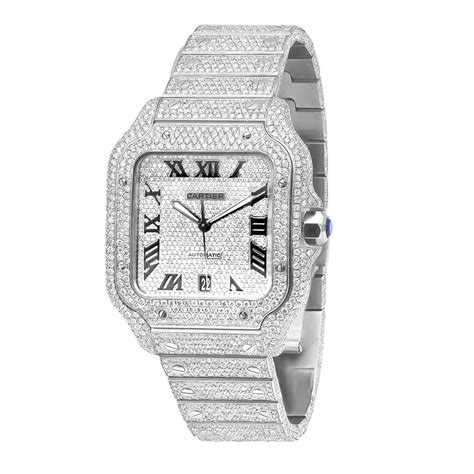 cartier watches square|cartier santos watch with diamonds.